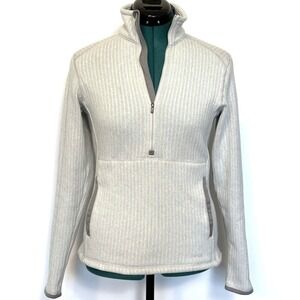 Patagonia Quarter Zip Ribbed Better Sweater‎ Pullover Light Gray Women's Small
